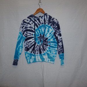AQUA BRAND tie dye swirl cotton hoodie pullover